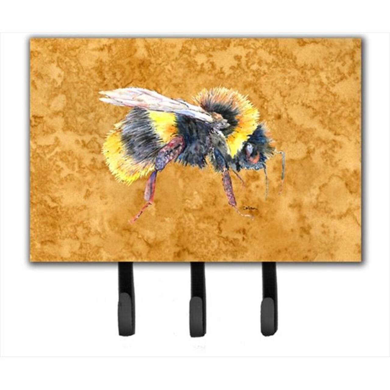 Carolines Treasures 8850TH68 6 x 9 In. Bee on Gold Leash or Key Holder